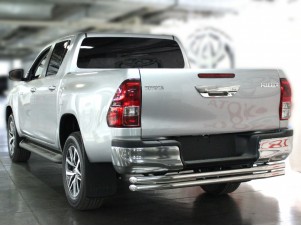 Защита заднего бампера d-53+53 для Toyota Hilux VIII Рестайлинг 2020 – н.в. TH20_3