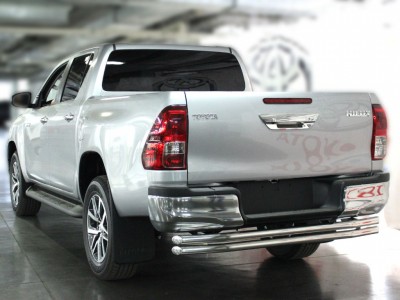 Защита заднего бампера d-53+53 для Toyota Hilux VIII Рестайлинг 2020 – н.в.