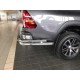 Защита заднего бампера "уголки" d-76+43 для Toyota Hilux VIII Рестайлинг 2020 – н.в.