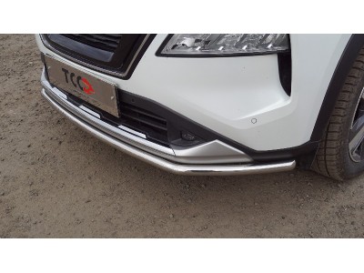Защита передняя нижняя 42,4 мм ТСС для Nissan X-Trail 2021 — н.в.