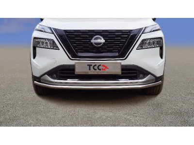 Защита передняя нижняя 42,4 мм ТСС для Nissan X-Trail 2021 — н.в.