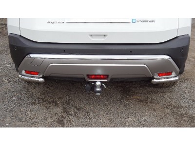Защита задняя (уголки) 42,4 мм ТСС для Nissan X-Trail 2021 — н.в.