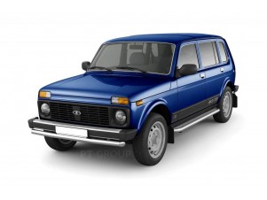 Защита порогов с алюм. площадкой d=51 мм (НПС) для Lada 4x4 2131 1995-2021 №LNU220301