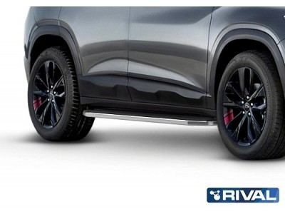 Порог-площадка "Premium" A173ALP Rival + комплект крепежа Chevrolet Tracker 2021-н.в.