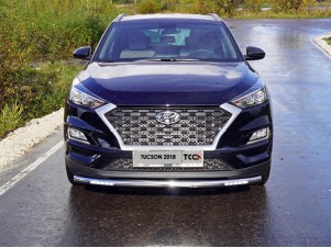 Защита переднего бампера с ДХО 60 мм для Hyundai Tucson № HYUNTUC18-15