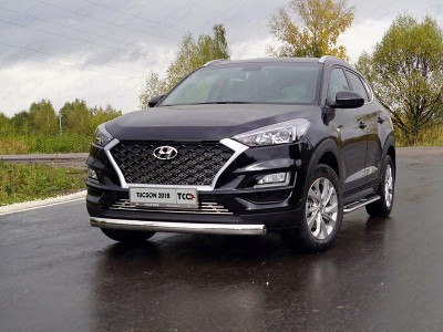 Накладка решётки радиатора нижняя 12 мм для Hyundai Tucson 2018-2021