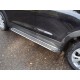 Пороги алюминиевые Slim Line Silver для Hyundai Tucson 2018-2021