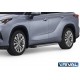 Порог-площадка "Silver" F180AL Rival + комплект крепежа для Toyota Highlander 2020-н.в. 