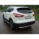 Защита заднего бампера центральная 60 мм ТСС для Nissan Qashqai 2014-2021