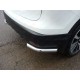 Защита заднего бампера уголки 60 мм ТСС для Nissan Qashqai 2014-2021