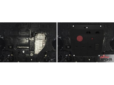 Защита картера + КПП + комплект крепежа, АвтоБРОНЯ, Сталь для Changan UNI-V 2023-н.в.(V- 1,5T FWD РКПП) ,Changan Lamore 2023-н.в.(V - 1,5 FWD РКПП)
