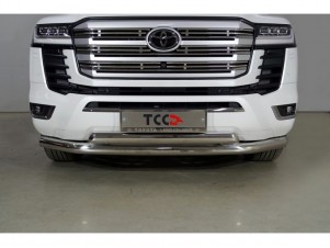 Защита переднего бампера двойная 76-75 мм для Toyota Land Cruiser 300 70TH ANNIVERSARY 2021–н.в. TOYLC30021-16