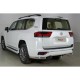 Защита заднего бампера уголки овальные 75х42 мм для Toyota Land Cruiser 300 70TH ANNIVERSARY 2021–н.в.