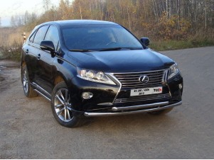 Защита передняя двойная 60-60 мм для Lexus RX-350 № LEXRX35012-01