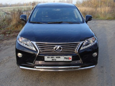Накладка решётки радиатора 12 мм ТСС для Lexus RX-350 (кроме F-Sport) 2012-2021