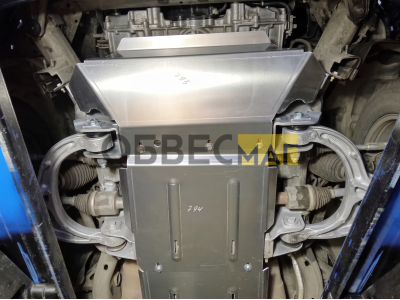 Защита картера и КПП (алюминий) 4мм для Dodge RAM 1500 (2025-н.в.) 5,7 АТ