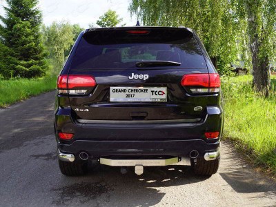 Фаркоп ТСС с надписью, шар E нержавеющий для Jeep Grand Cherokee 2010-2021