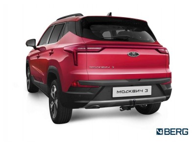 Фаркоп для JAC JS4 2022-н.в., Москвич 3 2022-н.в. крепление шара на двух болтах