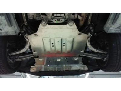 Защита КПП (4 мм, алюминий) для Audi A4 2015-2024 (V = 1.8; 2.0 TFSI AT), Audi A5 2016-2024 (V = 2.0 TFSI)