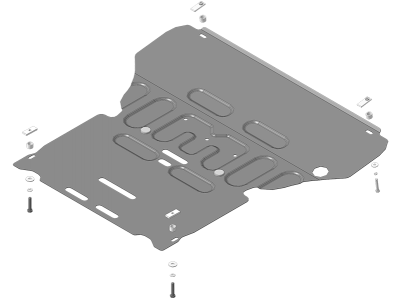 Усиленная защита картера двигателя, КПП (2 мм, сталь) для Audi A4 2007-2011, 2011-2015, Audi A5 2009-2015