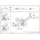 Фаркоп оцинкованный Galia шар C съемный для BMW X1 F48/BMW 2 Active Tourer 2014-2021