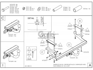 ТСУ Фаркоп оцинкованный Galia шар A на хетчбек для Chevrolet Aveo № D038A