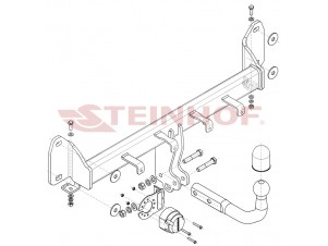 Фаркоп для BMW X3 F25 (также xDrive) 2010-2017, BMW X3 G01 2017-2024, BMW X4 F26 2014-2018, BMW X4 G02 2018-н.в. условно-съемное крепление шара №B-098