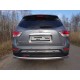 Защита заднего бампера овальная 75х42 мм ТСС для Nissan Pathfinder 2014-2021