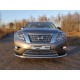 Защита передняя двойная 76/50 мм ТСС для Nissan Pathfinder 2014-2021