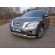 Защита передняя овальная двойная 75-75 мм ТСС для Nissan Pathfinder 2014-2021