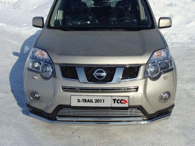 Накладка решётки радиатора нижняя 12 мм ТСС для Nissan X-Trail 2011-2015