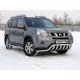 Защита передняя двойная 60-75 мм ТСС для Nissan X-Trail 2011-2015