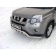 Защита передняя двойная 60-75 мм ТСС для Nissan X-Trail 2011-2015