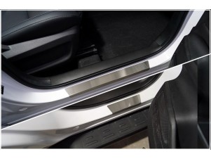 Накладки на пороги (лист шлифованный) 4шт для Chery Tiggo 4 Pro 2020 – н.в. CHERTIG4P22-03