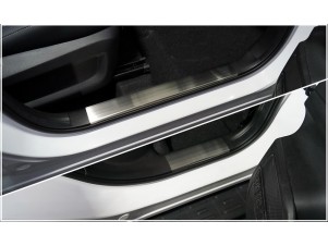 Накладки на пластиковые пороги (лист шлифованный) 4шт для Chery Tiggo 4 Pro 2020 – н.в. CHERTIG4P22-05