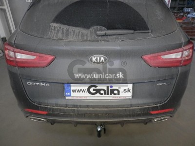 Фаркоп оцинкованный для Kia Optima SW универсал, кроме дизель, кроме гибрид 2015-2020 условно-съемное крепление шара