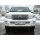 Защита передняя овальная короткая 75х42 мм ТСС для Toyota Land Cruiser 200 2012-2015