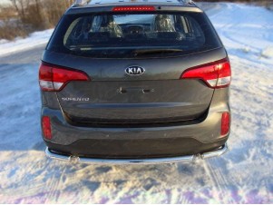 Защита заднего бампера центральная 60 мм для Kia Sorento № KIASOR12-08