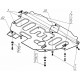 Усиленная защита картера двигателя, КПП (2 мм, сталь) для Ford S-MAX 2006-2015, Ford Mondeo IV седан/универсал/хетчбек 2007-2015, Ford Galaxy 2006-2015