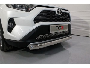 Защита передняя овальная 75х42 мм для Toyota RAV4 № TOYRAV19-18