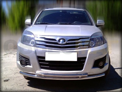 Защита передняя двойная 53-43 мм для Great Wall Hover H3 2010-2014
