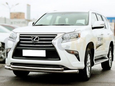 Защита передняя двойная 76-60 мм для Lexus GX460 2014-2019
