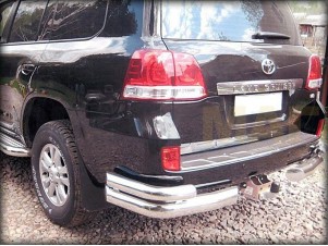 Защита задняя двойные уголки 101-60 мм для Toyota Land Cruiser 200 № LCN2015_9
