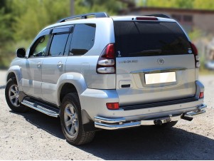 Защита штатного порога 43 мм для Toyota Land Cruiser Prado 120 № LCPR 6