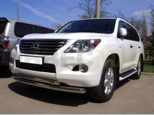Защита передняя двойная 76-60 мм для Lexus LX-570 № LX12 1