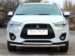 Защита передняя двойная 60-53 мм для Mitsubishi ASX № MASX2010_1.1