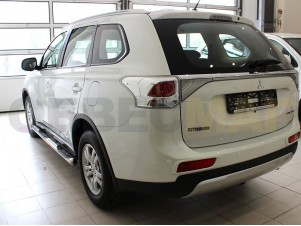 Пороги труба с накладками 76 мм для Mitsubishi Outlander № MOUS2012_2.1