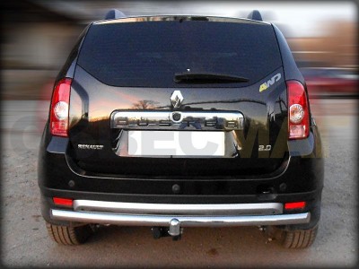 Защита заднего бампера 60 мм для Renault Duster 2011-2015