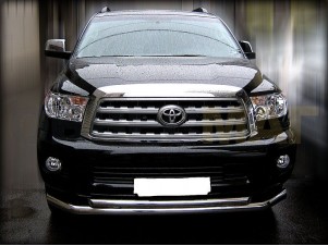 Защита передняя двойная 76-60 мм для Toyota Sequoia № TOYS09 1
