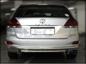 Защита заднего бампера двойная 53-53 мм для Toyota Venza № TV13_3.2